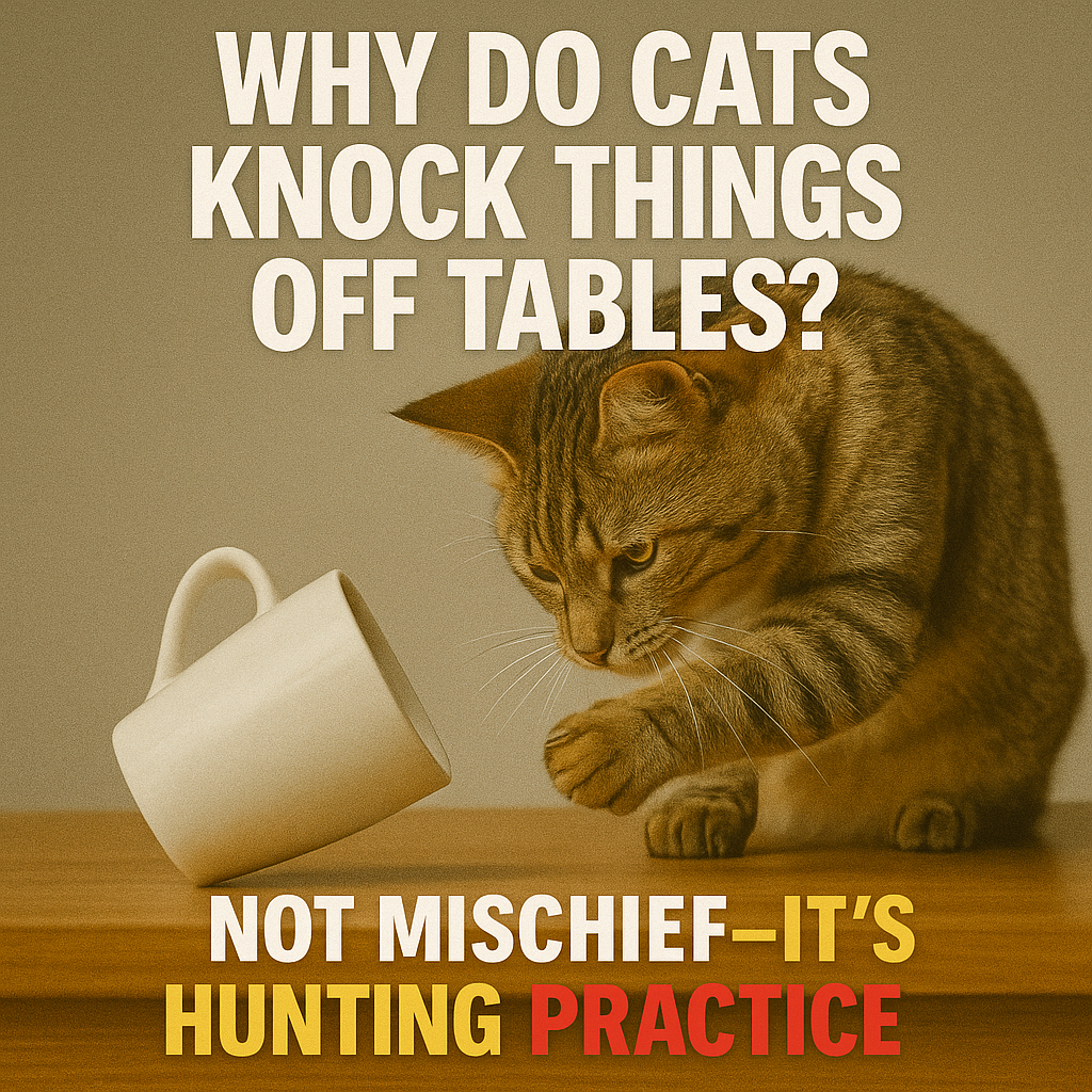 Why Do Cats Knock Things Off Tables? Not Mischief—It’s Hunting Practice