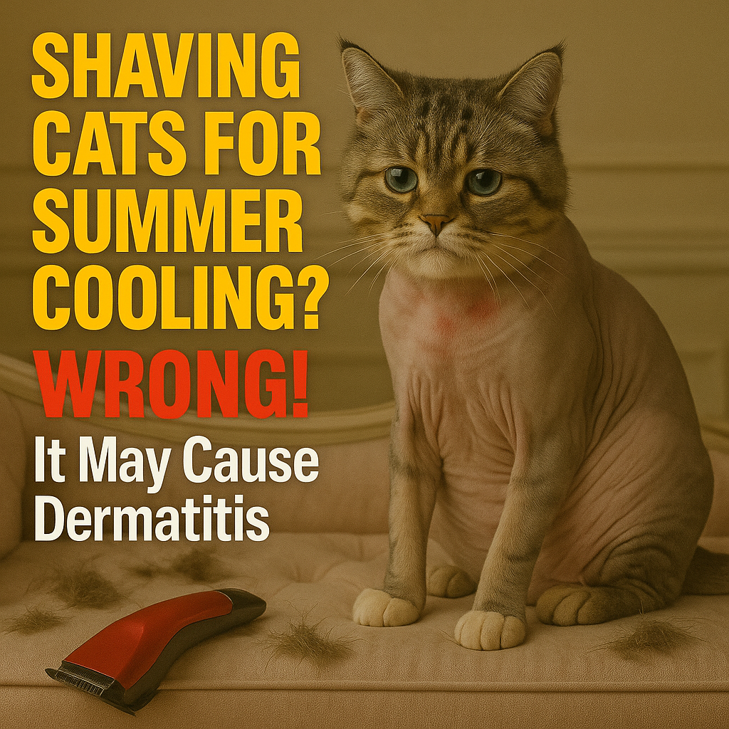 Shaving Cats for Summer Cooling? Wrong! It May Cause Dermatitis