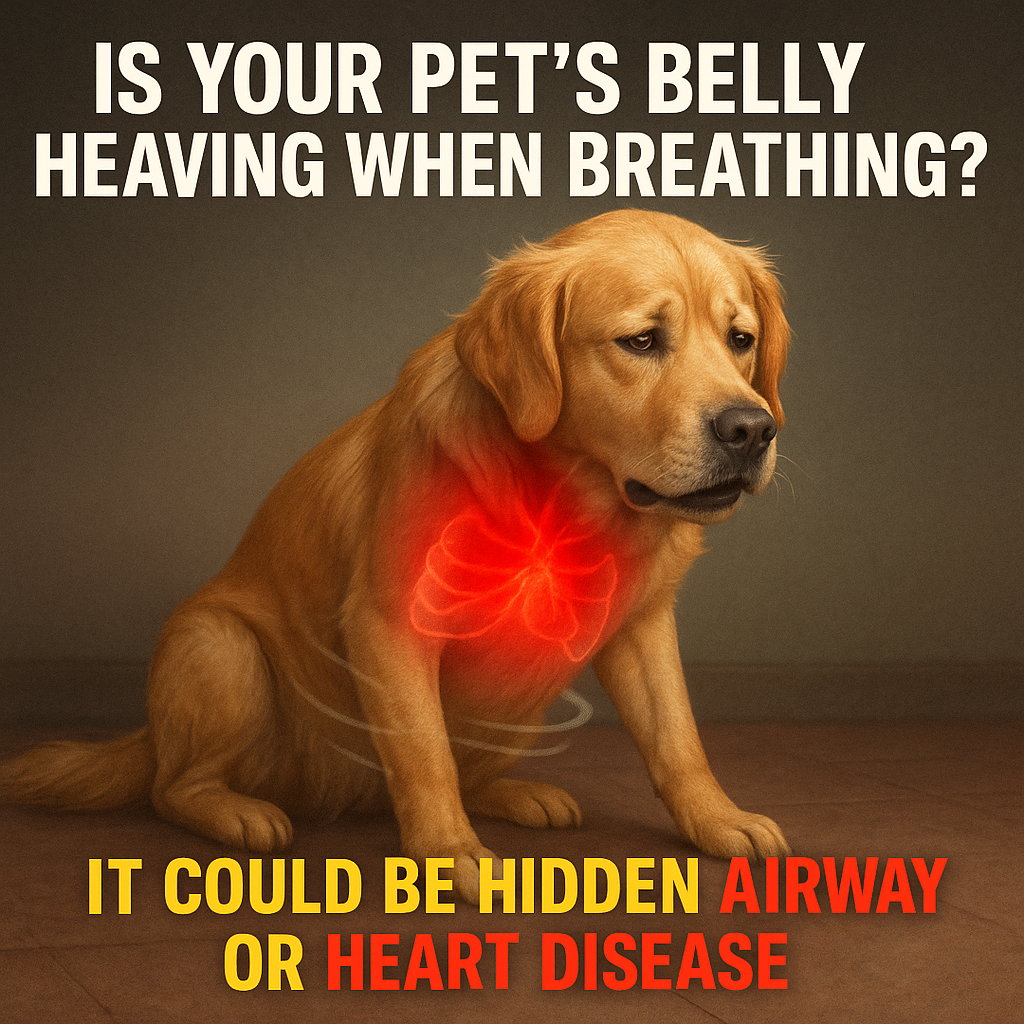Is Your Pet’s Belly Heaving When Breathing? It Could Be Hidden Airway or Heart Disease