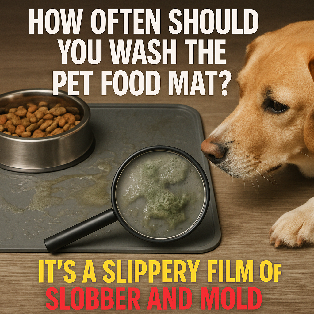 How Often Should You Wash the Pet Food Mat? It’s a Slippery Film of Slobber and Mold