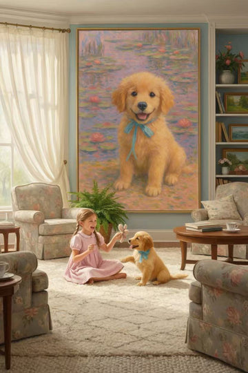 Custom Pet Portraits : From Photo to “Famous Painters” Art