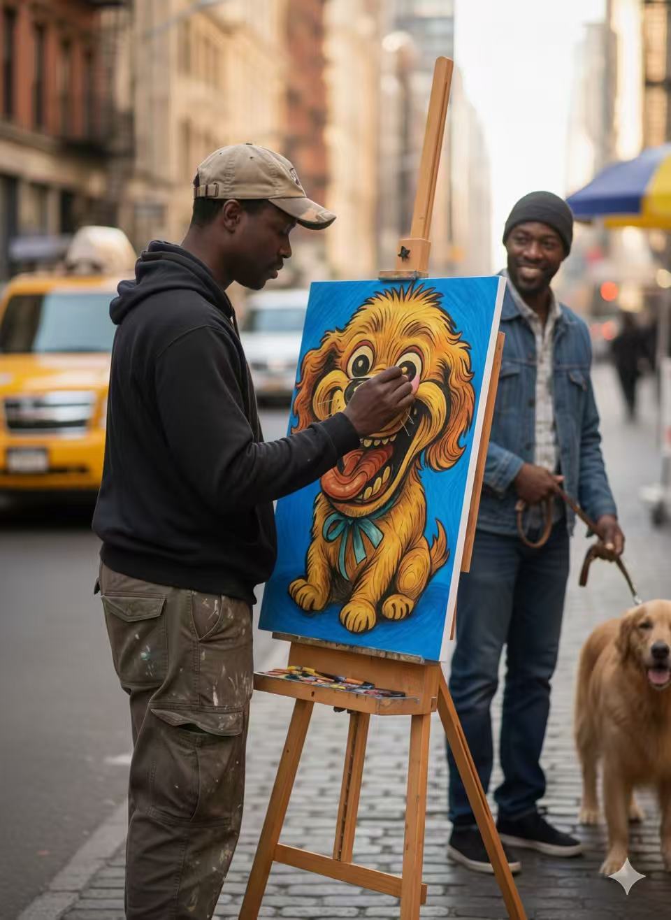 Custom Pet Portraits : From Photo to “Mischievous” Art