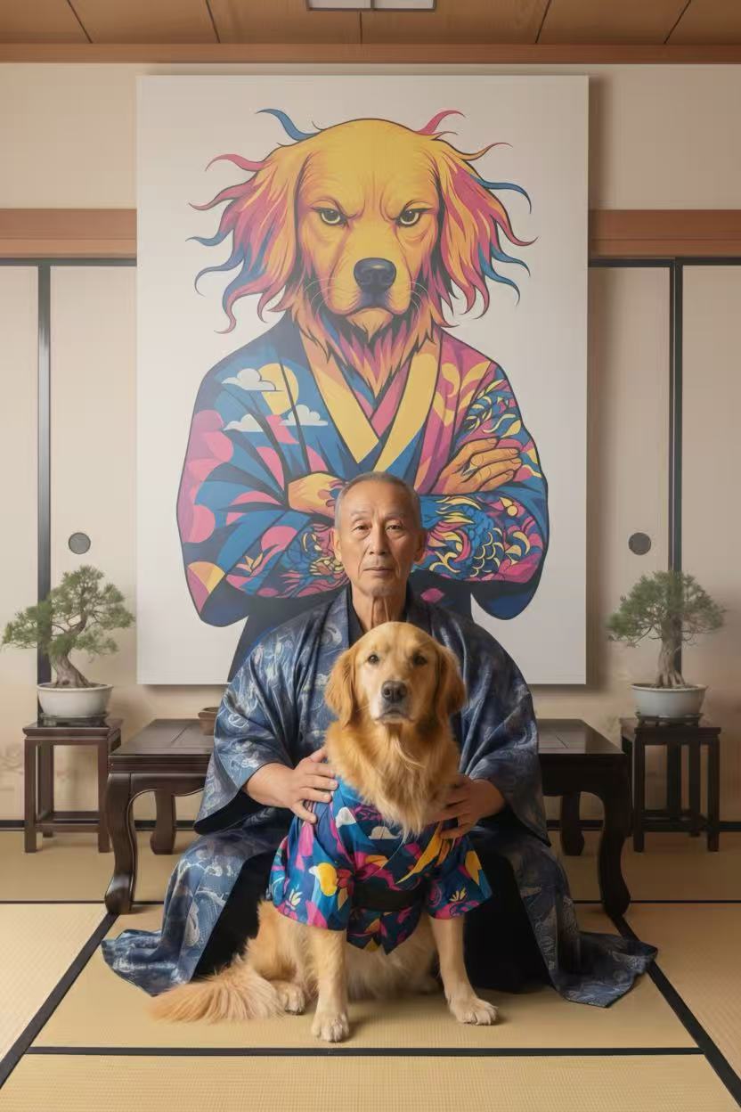 Custom Pet Portraits : From Photo to “Mischievous” Art